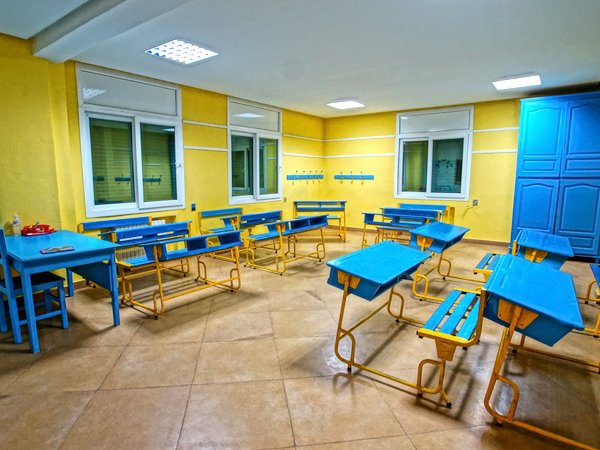 Une classe en activité à La Récré